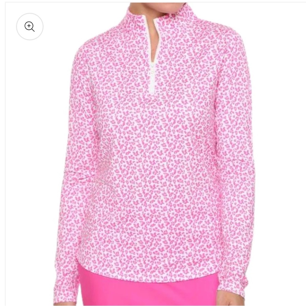 BELYN KEY WOMEN'S MOCK LONG SLEEVE POLO Size XS